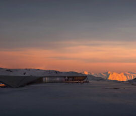 Il paesaggio mozzafiato e il progetto dell'Icefjord Center, Ilulissat, Groenlandia, 2021 (©Dorte Mandrup A/S)