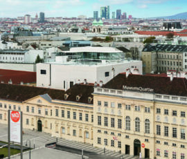 La "libellula" inserita all'interno del MQ-Museumsquartier di Vienna, 2020 (©Hertha Hurnaus)