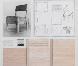 Multiplo con i componenti per la realizzazione di un modello in
scala 1:5 della Sedia P, Corraini Edizioni, Mantova, Archivio E. Mari, Comune di Milano, CASVA (©Triennale Milano, foto di Gianluca Di Ioia)