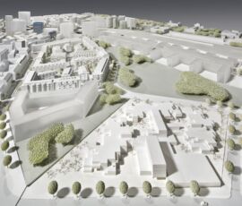 Modello del progetto per Sonnwendviertel, Vienna (foto di projekt Die Veraenderung eines Stadtteiles 2008-2014)