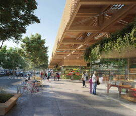 Nuovo Mercato San Giovanni di Dio, scorcio dell'ingresso principale su Via Gianicolense