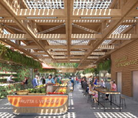Nuovo Mercato San Giovanni di Dio, vista di una delle gallerie d'ingresso