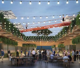 Nuovo Mercato San Giovanni di Dio, la piazza in una configurazione serale