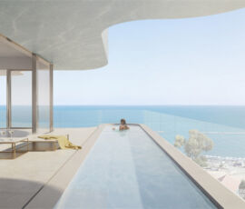 Una delle piscine della Clelia Tower (© Orange Architects)
