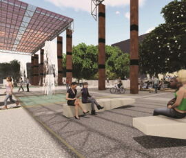 La piazza prevista nell'area dell'ex-Ospedale Santa Marta e Villermosa (© LASICILIA.IT)