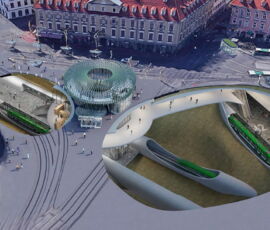 La stazione della metropolitana di Jakominiplatz