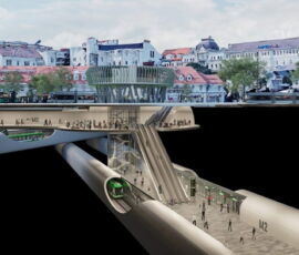Il nodo della stazione della metropolitana di Jakominiplatz
