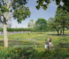 Il parco si svilupperà su una superficie di circa 100.000 metri quadrati (© Outcomist)