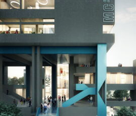 Creativity Centre all’interno della Scuola centrale (render Atelier(s) Alfonso Femia)