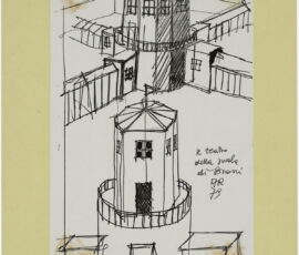 “Il teatro della scuola di Broni”
Studi assonometrici, 1979 (Aldo Rossi, con G. Braghieri, © Eredi Aldo Rossi)