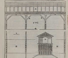 Andrea Palladio, progetto per un ponte in legno contenuto ne "I Quattro libri dell’Architettura", Venezia, 1570 (Biblioteca Civica, Bassano del Grappa)