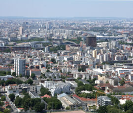 Punto panoramico dal sito della torre TDF Romainville, verso Le Pré-Saint-Gervais, Porte de Pantin e Parc de la Villette (© APUR - David Boureau)