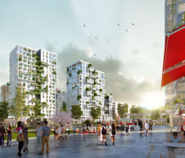 Mimram-Brenac, progetto residenziale presso la stazione di Bagneux (© Société du Grand Paris)