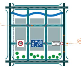 Kiezblocks Berlino 2021, modello stradale