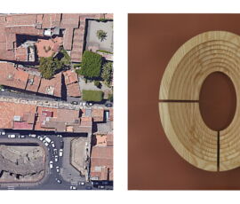 Anfiteatro di Catania “PER ME CIVITAS CATANENSIUM SUBLIMATUR A CHRISTO” (foto Google Earth)