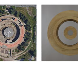 Mausoleo di Augusto, Roma “RES GESTAE DIVI AUGUSTI” (foto Google Earth)