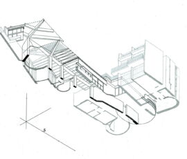 Villa Saracena, Luigi Moretti, assonomoetria (tratta da Sergio Poretti, «Modernismi italiani. Architettura e costruzione nel Novecento», Gangemi, Roma 2008)