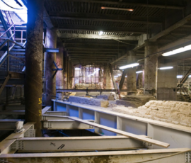 Fasi di cantiere con i resti romani (© Fondazione promozione acciaio)