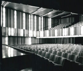 Auditorium del transatlantico Michelangelo (1962, © Archivio Lavarello)