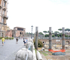 Vista piazza del Foro di Traiano da nord ante operam (@Comune Roma)