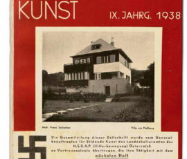 Copertina della rivista Österreichische Kunst mit dem Hinweis auf die Übernahme durch die NSDAP, H. 3, 15.3.1938, ÖNB