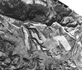 Babij Jar, foto aerea del sito scattata dalla Luftwaffe nel 1943 (materiale d’archivio)