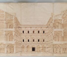 Progetto assonometrico di Palazzo Farnese