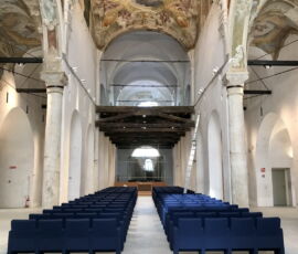 Il campus dell'Università dentro l’ex Monastero di Santa Monica, l'ex chiesa
