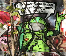 Street art lungo il percorso superiore (foto Francesca Petretto)