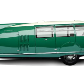 mostra “Motion. Autos, Art, Architecture”: Richard Buckminster Fuller, Dymaxion Car (© Fondazione Norman Foster)