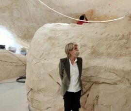 Corinne Vezzoni in cantiere