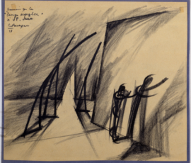 Bozzetto scenografico per Danse macabre di Camille de Saint-Saëns, 1928