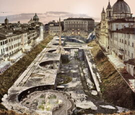 Carlo Prati. Roman Bunker Archeology. Landscape of Quarantine n.1. Collage digitale, 2020