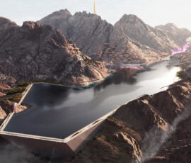 Neom, render di progetto, Trojena (https://www.neom.com/en-us)