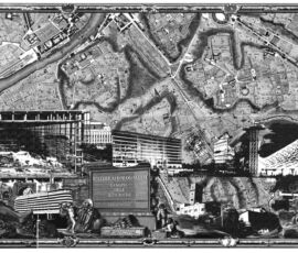 Carlo Prati. La Mappa delle Sette Rovine. Collage Digitale, 2014