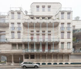 Casa dell'Obelisco (© Lucio Beltrami, in Maria Luisa Barelli e Davide Rolfo, "Il Palazzo dell’Obelisco di Jaretti e Luzi. Progetto e costruzione, Gangemi, Roma, 2018)