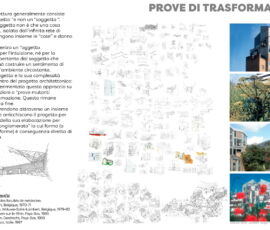 Una tavola della mostra “Tutto è paesaggio, una architettura abitata. La periferia, luogo di incontro e partecipazione”