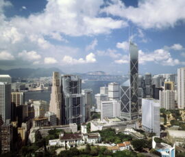 LERA, Pei Cobb Freed & Partners, Bank of China Tower, Hong Kong, 1990 (Photos 1990 Paul Warchol, Courtesy Pei Cobb Freed & Partners)