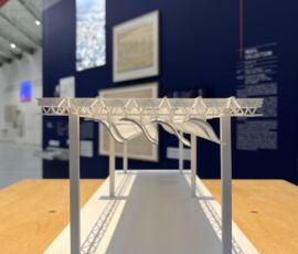 Piano & Fitzgerald, Ove Arup and partners, Menil Collection, Houston, 1981-1987, Plastico della copertura, mostra MAXXI Technoscape, Courtesy Vittoria Stefanini