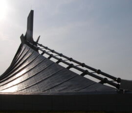 Kenzo Tange, Yoshikatsu Tsuboi, Mamoru Kawaguchi, Yoyogi National Gymnasium (Tokyo, 1964), Courtesy Kawaguchi & Engineers