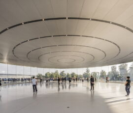 Foster + Partners, Eckersley O'Callaghan, Steve Jobs Theater, Cupertino, 2017. Foto di Nigel Young, Courtesy Nigel Young / Foster + Partners