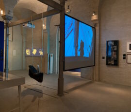 Vista di insieme V capitolo, fotogramma con Nosferatu sul veliero fantasma e apparto iconografico (© Francesca Petretto)