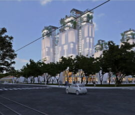 Il progetto di Studio Bichara (2013) per l’area Ex-SNIA con quattro torri di 106 metri.
(https://www.studiobichara.com/copia-di-lungotevere-flaminio?pgid=k9cwkn37-45d83404-6066-4990-9ac8-4433fb53a5d7)