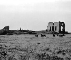 Villa dei Quintili vista dalla Via Appia, da Lorenzo Quilici, Via Appia da Roma a Bovillae, Roma: Bulzoni Editore, 1977