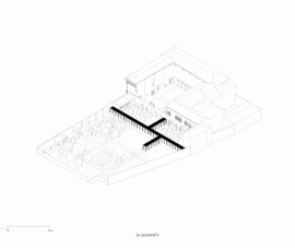 L'assonometria della passerella