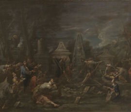 Alessandro Magnasco, Funerale ebraico Genova, 1720 circa, Olio su tela, 87 x 117 cm, Parigi, Musée d’art et d’histoire du Judaïsme - Deposito permanente dal Musée du Louvre