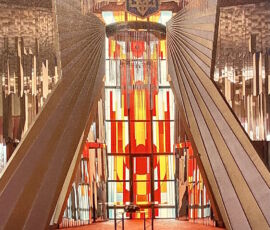 Seconda parte mostra, Kulturforum, loc. 1, Kiev, Palazzo nazionale delle Arti, 1970, architetta Irma Karakis, dettaglio (© Francesca Petretto)