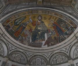 Mosaico absidale prima del restauro(© Antonio Quattrone)