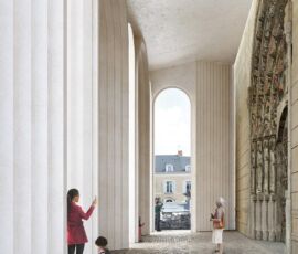 La Galilée de Saint-Maurice d’Angers, Angers, Francia, 2020 (©︎ Kengo Kuma & Associates)