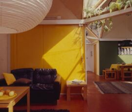 Interno della Low-cost experimental house, 1972, Arch. Raimo Kallio-Mannila (© Lars Hallén / Museum of Finnish Architecture)